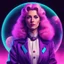 Placeholder: alice bernardoni as a master of the Cosmos, in a retrowave style