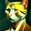 Placeholder: Portrait of a cat by Van Gogh