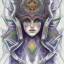 Placeholder: Majestic, Rainbow wiccan goddess, Septagram magic symbol