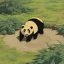 Placeholder: panda drinking