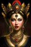 Placeholder: The most beautiful woman with lure and amber eyes a queen with royal sexy regalia