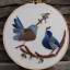 Placeholder: exquisite whimsical birds in embroidery hoop, intricate, highly detailed, linen and wood backdrop