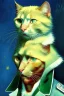 Placeholder: Portrait of a cat by Van Gogh