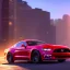 Placeholder: ford mustang, city. high speed. bokeh. lens flare. warm lights. high detailed