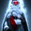 Placeholder: All Black Santa, ghost, wearing high tech mask, white smoke, dark, rage, high definition, ultra 8 k, volumetric lighting, blue fire, fog red rain