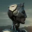 Placeholder: Robot cute profile head portrait, warrior costume, village, meditation, 8k quality