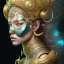 Placeholder: ssango fantasy, fantasy magic, intricate, sharp focus, illustration, highly detailed, digital painting, concept art, matte, artgerm and paul lewin and kehinde wiley, masterpiece silver elephant head bronze Asian African girl nice breast Hawaiian hair turquoise golden waves