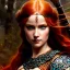 Placeholder: portrait 'beautiful Sexy busty Redhead Sif',Braids, celtic tattoed,painting by gaston bussiere, greg rutkowski, yoji shinkawa, yoshitaka amano, tsutomu nihei, donato giancola, tim hildebrandt, oil on canvas, cinematic composition, extreme detail,fit full head inside picture,32k