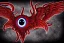 Placeholder: wings, freaky crazy evil eye with wings, laughing, flying, satan wings, dark, terror, horror