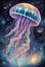 Placeholder: Printable Celestial Jellyfish Painting, Art Print, Space
