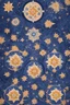 Placeholder: portuguese tiled azulejo, celestial cosmic galaxy pattern