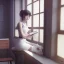 Placeholder: female student studying by the window, anime style, unreal engine 5, studio lighting --ar 2:1