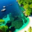 Placeholder: Pulau Tioman, Malaysia,aerial view,cloudy,extremely detailed digital painting, high resolution,8k, realistic, beautiful, volumetric lighting, mystical colors ,perfectly centered image, perfect composition, rim light, beautiful lighting,masterpiece, stunning scene, raytracing, anatomically correct, in the style Van Gogh and robert e howard and Ken Kelley and Ohrai Noriyoshi and Simon Bisley and tomzj1.