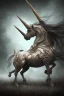 Placeholder: unicorn , dystopian surrealism, dark horror fantasy, hdr, demonic, dark art