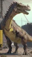 Placeholder: dinosaur in fallout 4 setting