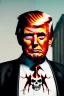 Placeholder: Ultra realistic image, Donald trump zombie, zombie performance, suit, skull, blood, torn arm, night, walking twisted, waist up view, thriller style, dark ambient, highly detailed, White House background, concept art, unreal engine 5, ray tracing, RTX, ultra detail, volumetric lighting, high definition, high resolution.