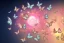 Placeholder: opening to the soft pink and blue crystal rise of butterflies on gold background