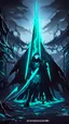 Placeholder: Mix between venom symbiote and Reaper in solo leveling shadow style with neon glowing blue