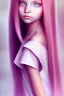 Placeholder: 12 year old girl, cute, beautiful, portrait, long hair, pink hair