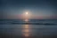 Placeholder: a calm image of the ocean during nightfall. A full moon rises above in the sky