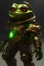 Placeholder: Frog Green Soldier Portrait Glow big red eye Gold Armor warrior Robotic lightning Silver Smoke Dust 16k details epic rare future water nice fury