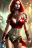 Placeholder: elf milf, red long hair, warrior princess, nacht, große oberweite, corsage, necklace, fantasy art