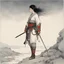 Placeholder: [art by W. Heath Robinson] She is a lone female warrior, the last of her clan, bearing the weight of tradition and tragedy upon her shoulders. Bound by the code of Bushido, she carries with her the legacy of her ancestors, a heritage steeped in honor and sacrifice. Yet beneath the facade of resilience lies a heart heavy with sorrow, as a solitary figure, her silhouette etched against the fading light of the setting sun.