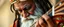 Placeholder: goa folk electronica trance, latin breaks, guitar, sitar, indian vibes, fsol, close up portrait, amazed guru