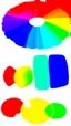 Placeholder: Big rainbow round shapes