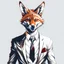 Placeholder: Illustrative sketch of a image of an humanoid fox, suit and tie, arte lineal ultra quality, 8k