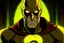 Placeholder: the reverse flash animated insede a medalion make him look menacing