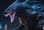 Placeholder: Huge symbiote in 8k solo leveling shadow drawing, shark model, neon blue lights, sea, intricate details, highly detailed, high details, detailed portrait, masterpiece,ultra detailed, ultra quality