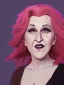 Placeholder: Portrait of a 30 year old strange witch like Bette Midler