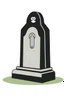 Placeholder: vector image of a gravestone