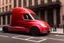 Placeholder: A Tesla 'Semi' (semi truck) is parked, near the building of the 'Friends' series in New York. (CINEMATIC, WIDE ANGLE LENS, PHOTO REAL)