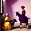 Placeholder: Purple and goats bright colors Italy by Vermeer