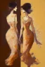 Placeholder: Hand sewn and embroidered double exposure, (((greg rutkowski))), caricature in ochre Polychromatic-Colors. (((intricate))). Stunningly beautiful couple of happy strong women dancing, all the head in the frame elegant soft diffused light intricate 8k oil on canvas sensuality very attractive wallpaper crisp quality whimsical, merged layers battery corrosion, copper patina