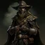 Placeholder: fantasy wild west bandit earth mage grimdark realistic