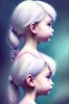 Placeholder: a little girl, side profile, closed eyes, white hair, pastell, watercolor painting, white dress, paper texture, in the style of Camilla d'Errico, hyper detailed, beautiful, complex, trending on artstation, cryengine, national geographic photo, chiaroscuro