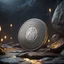 Placeholder: a silver coin called a Silver Moon standing on edge. ancient runes. flat coin. show one whole coin front on at a distance. fantasy concept art, exquisite realism, a masterpiece, dynamic lighting, hyper detailed, intricately detailed, deep color, Unreal Engine, volumetric lighting , Epic cinematic brilliant stunning intricate meticulously detailed dramatic atmospheric maximal,