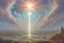 Placeholder: Vista of Resurrection, expansive celestial landscape, ethereal glow, radiant light beams, symbolic elements of renewal, monumental scale, heavenly clouds, dramatic skies, vivid colors, spiritual essence, by visionary artists and surrealists, artstation