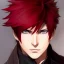 Placeholder: Detailed anime boy, crimson red hair, classic taper hairstyle, dante dmc5 hairstyle, wolf ears protruding out, white trench coat, intricate details, full body portrait, keep head in frame, slight smile, black Japanese motif, concept art, highly detailed, digital painting, concept art, sharp focus, illustration, art by Yoji Shinkawa, WLOP and greg rutkowski and alphonse mucha and artgerm and yanjun Chen and Junji ito and Makoto Shinkai, HDR, octane render, highly detailed