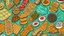 Placeholder: a vector graphic grid pattern of cookies, cakes, sweets and crisps