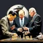 Placeholder: Putin, President Xi Of China And Joe Biden Play Chess With A Pigeon,Ufo And Atomic Bomb Mushroom Cloud,Complex Surgical Instruments Intermixed With A Newborn Boy,Minimalism,Painting By Adrian Ghenie,Rene Magritte,Pablo Picasso,Michelangelo,Salvador Dali,Lucian Freud