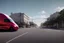 Placeholder: A Tesla 'Semi' (semi truck) is going at a high speed, on the streets of New Orleans. (CINEMATIC, WIDE ANGLE LENS, PHOTO REAL)