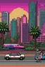 Placeholder: 80s miami drawing cartoon pixel art 8bit