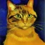 Placeholder: Portrait of a cat by Van Gogh