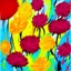 Placeholder:  bold stokes flowers abstract painting