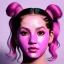 Placeholder: Rosalía artist, chinese porcelain mask pink eyeliner, pigtails hair, gold, pink, geisha, led lights, fog, rain, latex, vibrant color, highly detailed, art stations, concept art, smooth, unreal engine 5, god rays, ray tracing, RTX, lumen lighting, ultra detail, volumetric lighting, 3d, finely drawn, high definition, high resolution.