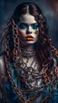 Placeholder: The body and soul of a beautiful woman with chains
